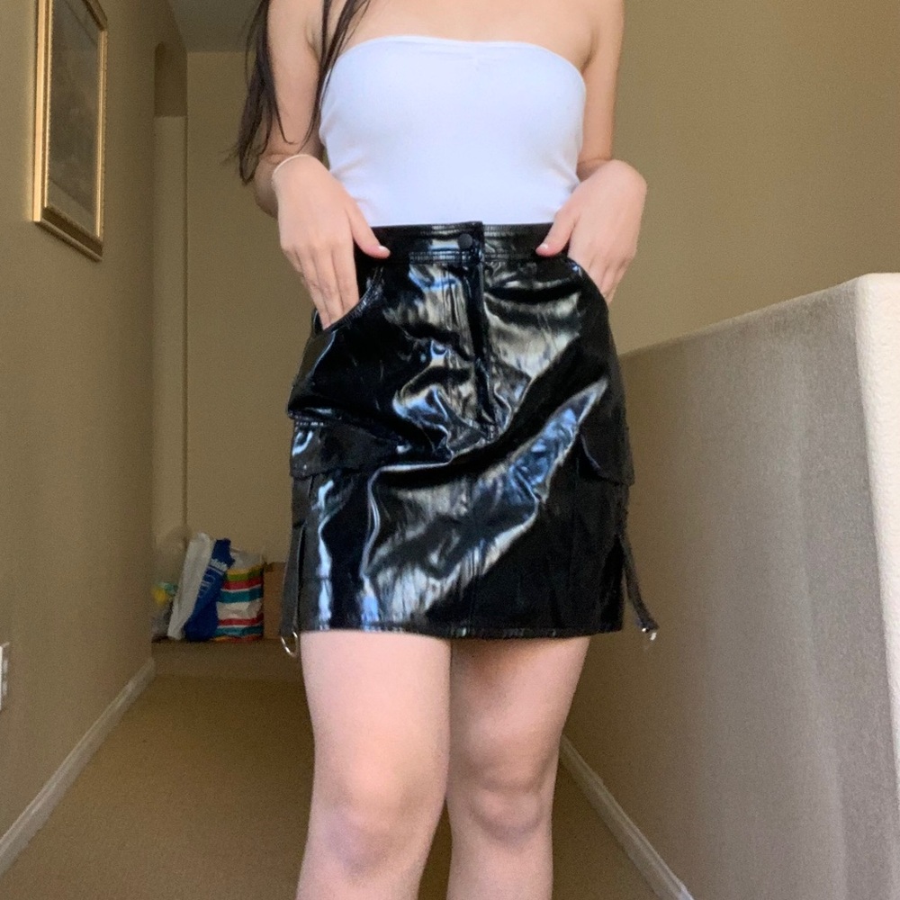 Faux Leather Skirt